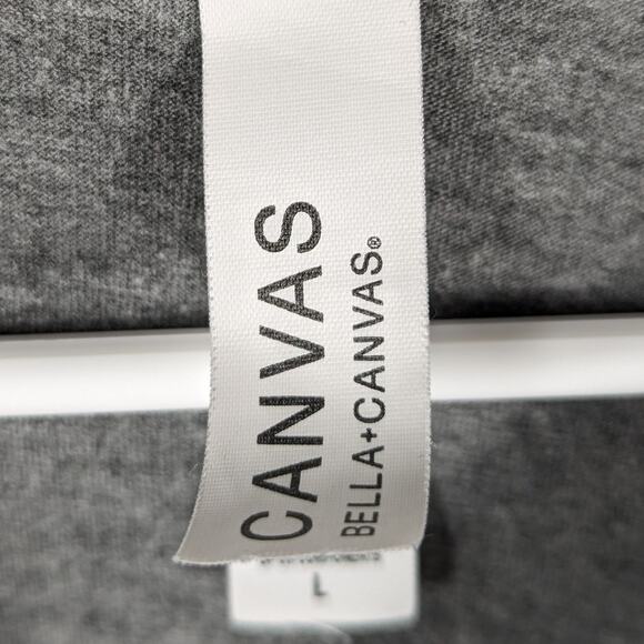 The Gramblin’ Band Gray T-Shirt Men’s Large Bella+Canvas USA Strong Western Bull - Picture 4 of 5